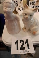 (2) Piece Porcelain Decor 'You' & 'Kitten' (R3)