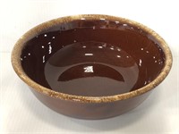 Vintage Hull brown ceramic cookware bowl
