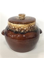 Vintage Kathy Kale brown ceramic bean pot