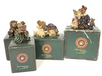 Four Boyds Bears & Friends figurines with boxes