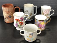 Lot of six assorted mugs