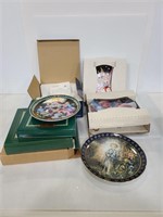 Vintage collectors plates with boxes