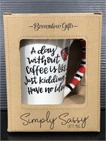 New Simply Sassy "A Day Without Coffee" mug