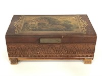Wood cottage decorative box