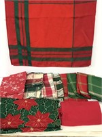 Lot of Christmas table placemats, runners, etc