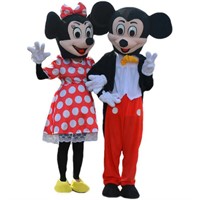 Mickey & Minnie Mouse adult mascot costumes