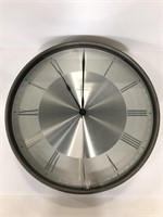 Thomas O’Brien silver tone metal analog wall clock