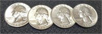 (4) BU Silver Washington Quarters: