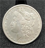 1892 Morgan Silver Dollar, AU