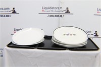 5 LARGE ROUND PLATTERS LOT