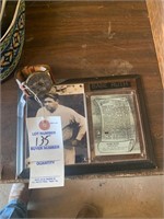 BABE RUTH COLLECTORS PLAQUE AND WATCH