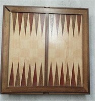 WOODEN BOARD GAME SET  USED