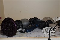 Lot of Hair Dryers and Personal Care Items
