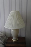 Pair of White Glass Table Lamps
