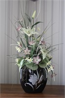 Beautiful Black Vase Floral Arrangement