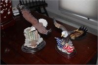 Lot of 2 Flying Eagle Figurines