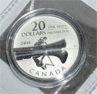 Canada 2011 .999 Fine Silver $20 Canoe Coin