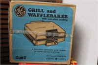 GE Grill & Wafflebaker in Box VINTAGE