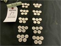 Roll of Silver Dimes, Various Years 1960 - 1964,
