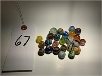 Vintage Glass Marbles Range of sizes .60" to .72 "