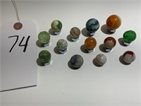 Assorted Vintage Agate Glass Marbles