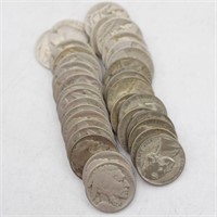 (25) Buffalo Nickels & (12) Jefferson Nickels