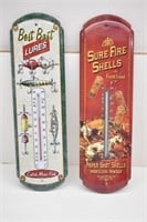 (2) Outdoor Sports Tin Thermometers
