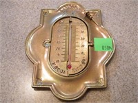 "NEW LOT" BRASS WALL THERMOMETER 7.5" x 6" WIDE