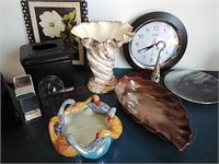 Frankoma Pottery Leaf dish & more