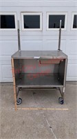 >Stainless Steel Rolling Food Service Cart w/
