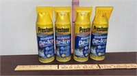 4 New Cans Prestone Windshield De-Icer. Get Ready