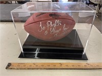 SIGNED THURMAN THOMAS FOOTBALL IN CASE