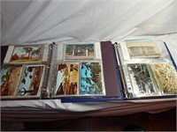 Two albums full of vintage postcards & more