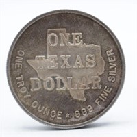 One Troy Ounce .999 Fine Silver One Texas Dollar