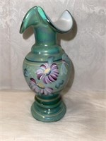 (ST) Hand painted and signed Fenton vase