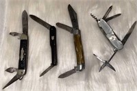 (ST) Vintage pocket knives including a scout