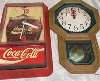 (ST) (2) Coca-Cola clocks