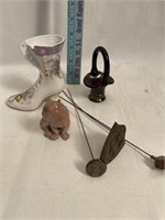 B) Hat Pins, B & G Porcelain Dog and more