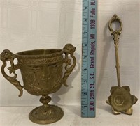 (B) Brass Embellished handled Cup and Candle