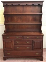 Drexel "Wallace Nutting" Cherry Cabinet w/Hutch