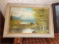 Framed Painting - Cabin in the Woods