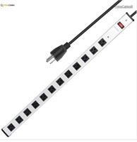 12-Outlet Surge Protector Power Strip wi 5ft Cord