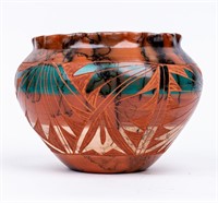 Signed Navajo Horsehair Pottery  S. Smith