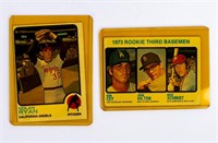 Lot of 2 Vintage 1973 Topps Baseball Cards