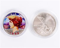 Coin (2) Silver Dollars Brilliant Unc.