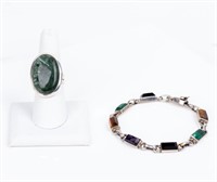 Jewelry Sterling Silver Ring & Bracelet