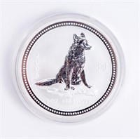 Coin 2006 Australia "Year of The Wolf 1 Oz.