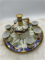(ST) Limoges 9 Piece Decanter Set with Tray