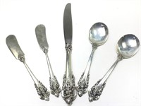 Grp 5 Pcs Wallace Sterling Silver & Chest