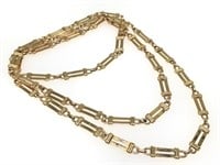 28" 14K Yellow Gold Link Chain Necklace 20.6 Grams